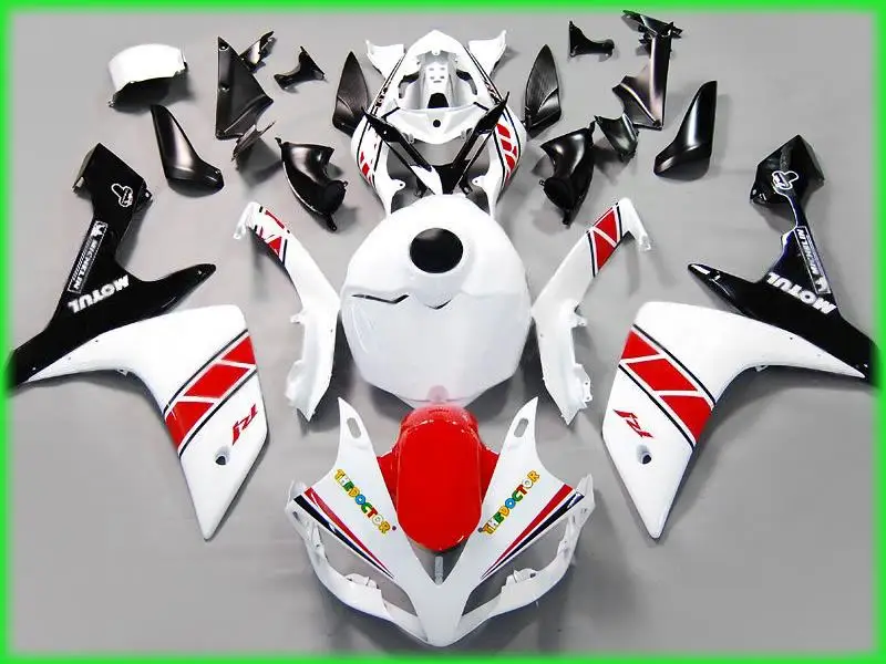 Комплект обтекателей для мотоцикла Yamaha YZF R1 07 08 Белый Черный Красный Обтекатели