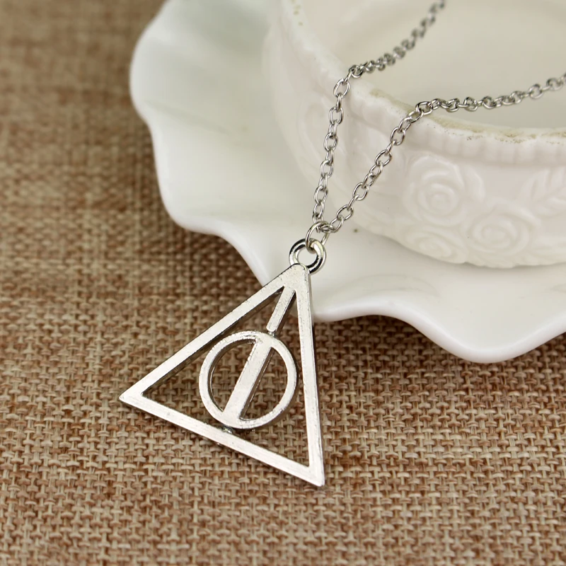 Фильм простой Deathly Hallows Collier крест State мужчины t ожерелье кулон для мужчин женщин треугольные аксессуары фильм подарок