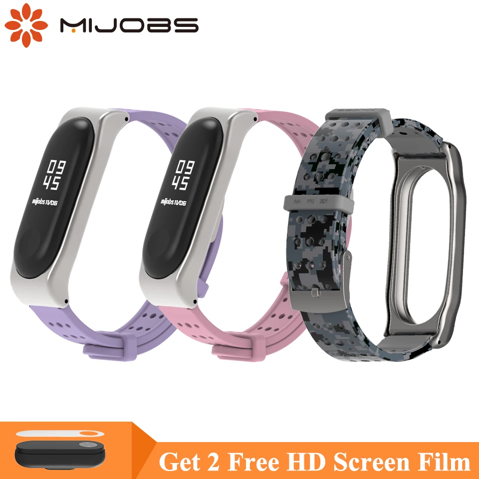 

Mijobs Mi Band 2 Bracelet Anti-Lost Strengthen Silicone Strap for Xiaomi Mi Band 2 Replacement Wristband for Miband Smart Watch
