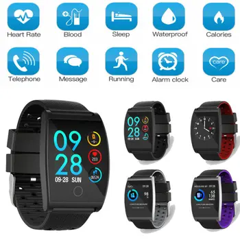 

Color Screen Bluetooth Smart Watch Heart Rate Calorie Reminder For Android IOS