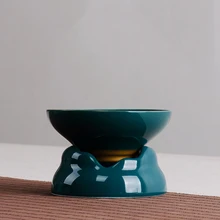 Креативные кружки из фарфора, ситечко для чая, зеленая глазурь, позолоченная чайная посуда, чайный слив, офис, кунг-фу, чайный сервиз аксессуары, фильтр для кофе