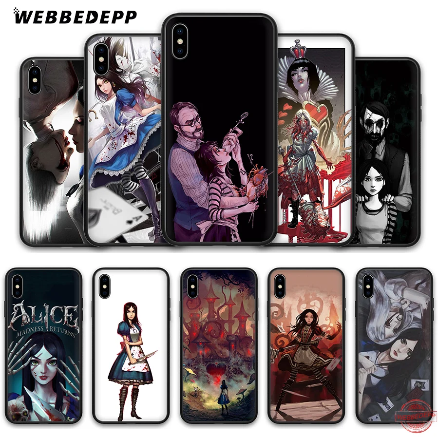 WEBBEDEPP Alice Madness Returns Soft Silicone Case for iPhone 8 7 6S 6 Plus 11 Pro XS Max XR X 5 5S SE Back Shell | Мобильные