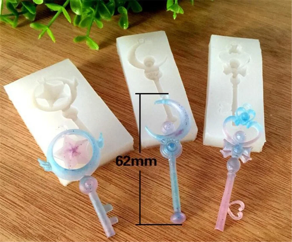 

Crystal Magic Wand Silicon Mold Mould For Epoxy Resin Gem Jewelry Pendant Making DIY Craft Tool Handmade Fondant Soap Form Mold