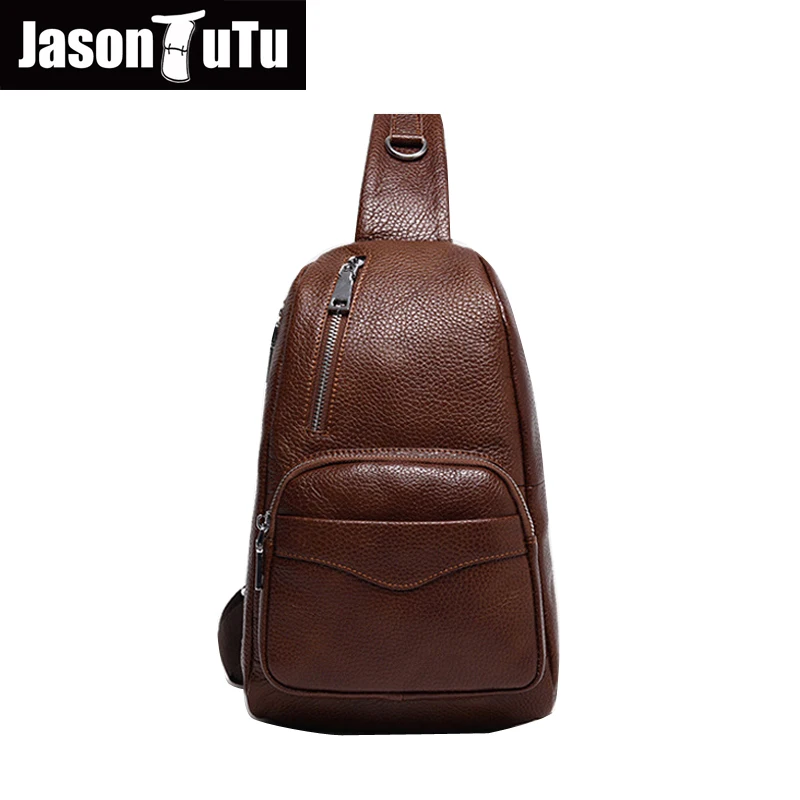 

JASON TUTU Brand Men Messenger Bags Genuine Leather Women And Men Chest Bag Chest Pack New Travel Crossbody Shoulder Bags HN09
