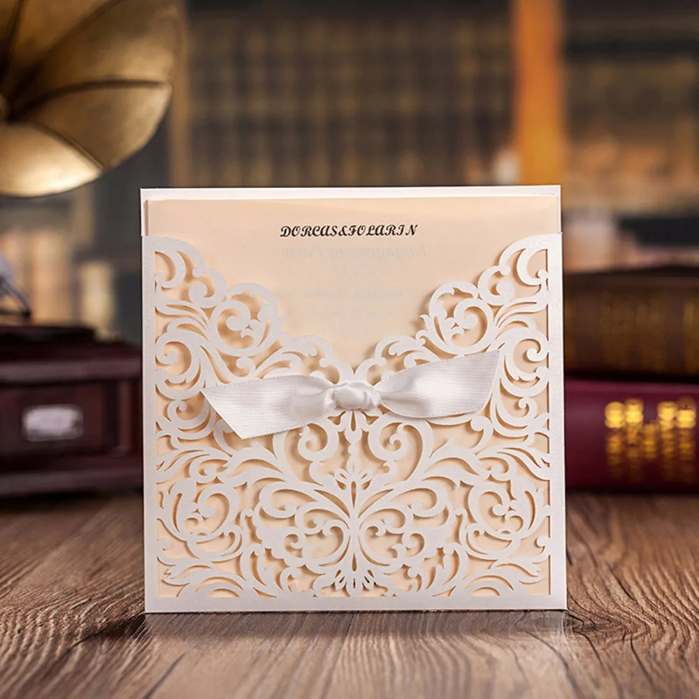 online get cheap baby shower invitation kits aliexpress com Customizable Laser Cut Wedding font b Invitations b font font b Kits b font Square Engagement online get cheap baby shower invitation kits aliexpress com,Shower Invitation Kits