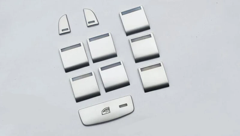 

10pcs Car Door Armrest Window Lift Button Cover Trim Styling Sticker For Land Rover Discovery Sport 2015-2019 Range Rover Evoque