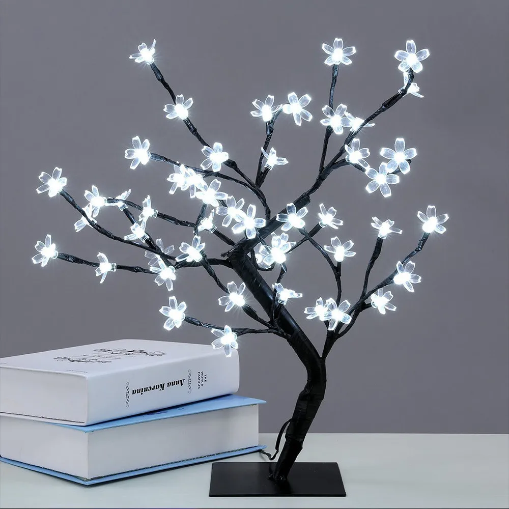 Switch control Tree Bright 48 leds Cherry Blossom Desk Top Bonsai Tree Light Black Branches Festival Home Party Wedding Indoor Switch control Tree Bright 48 leds Cherry Blossom Desk Top Bonsai Tree Light Black Branches Festival Home Party Wedding Indoor