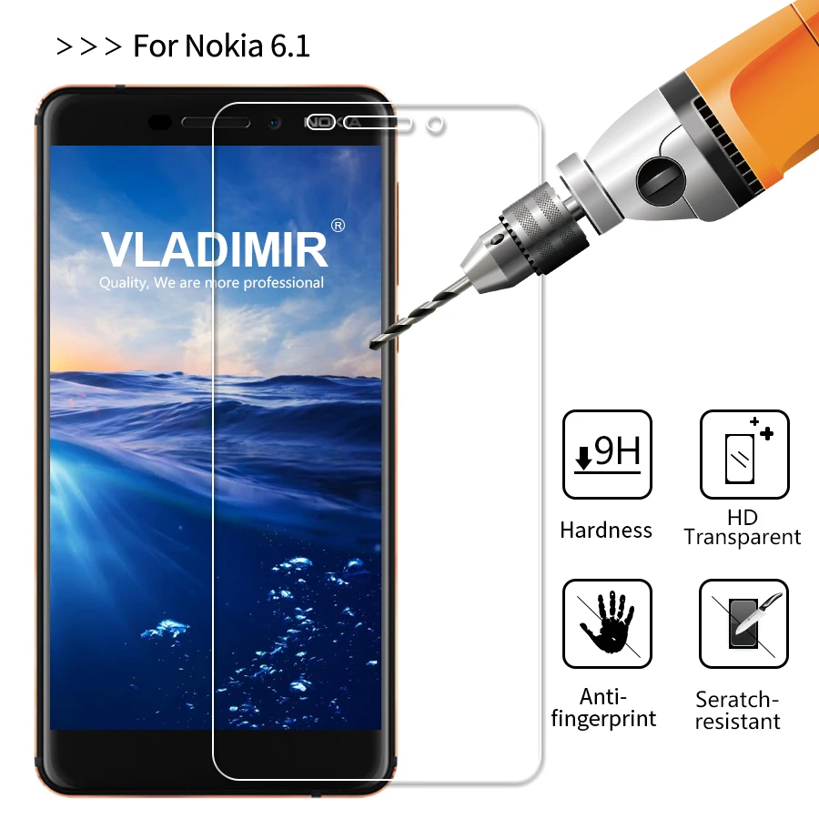 Vladimir 9 H 2.5D не полное покрытие закаленное стекло для Nokia 6 1 5 Защитная пленка 3 2