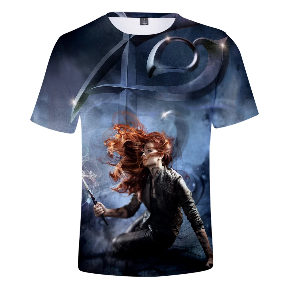 Shadowhunters Clary Fray Jace Wayland футболка Летняя модная с короткими рукавами Kpop