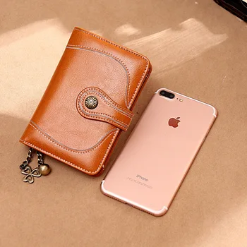 

leather wallet womens wallets and purses genuine leather ladies wallet women purse money bag carteira sac femme 2019