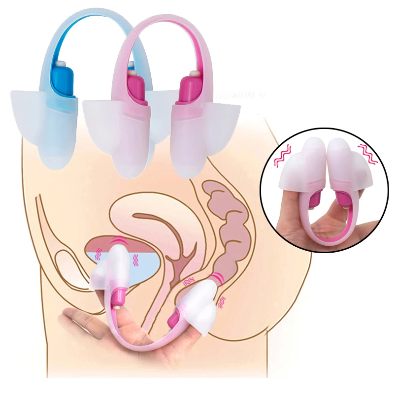 Двойной вибрационный вульвы стимулятор массажер для пальцев для Для женщин секс-игрушки для взрослых G-spot клиторальный стимулятор