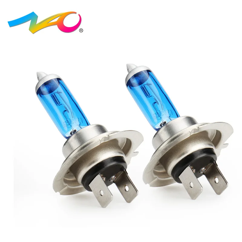 

NAO 2x H7 h4 Halogen bulb Super Xenon car headlight h11 auto lamp h1 100W hb4 9006 car light 12V hb3 9005 h3 h8 h9 6500K