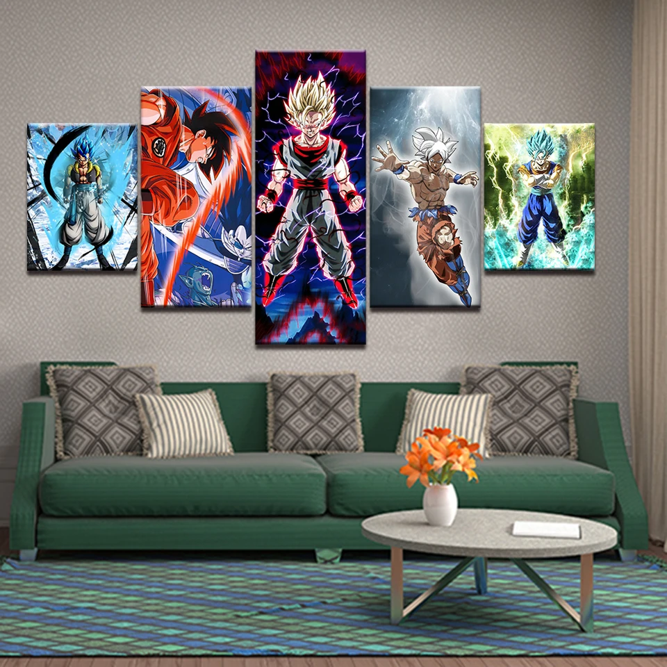 Cartoon Poster Dragon Ball Z Super Goku Canvas Picture HD Print Wall Art Home Decor For Living