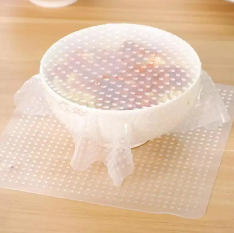 100set 4pcs(3size)/set Silicone Food Wraps Seal Cover Multifunctional