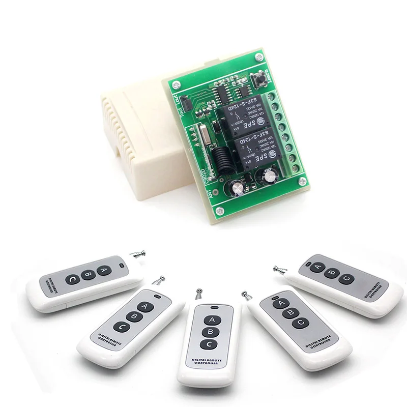 KTNNKG DC 24 V 2 CH 433 МГц Беспроводной удаленного коммутатора приемник DIY релейный