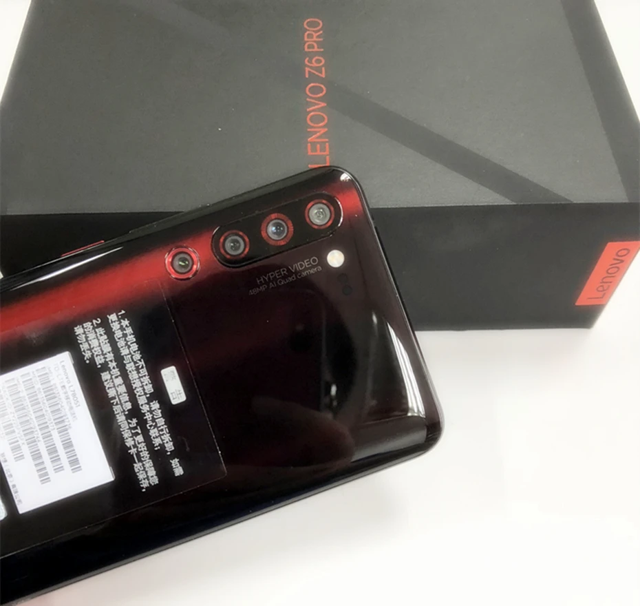 Lenovo Z6 Pro Snapdragon 855 с глобальной прошивкой, Android P ZUI 11, 4G, LTE, экран 6,39 дюйма, отпечаток пальца, 4 камеры, 4000 мА/ч, для распознавания лица