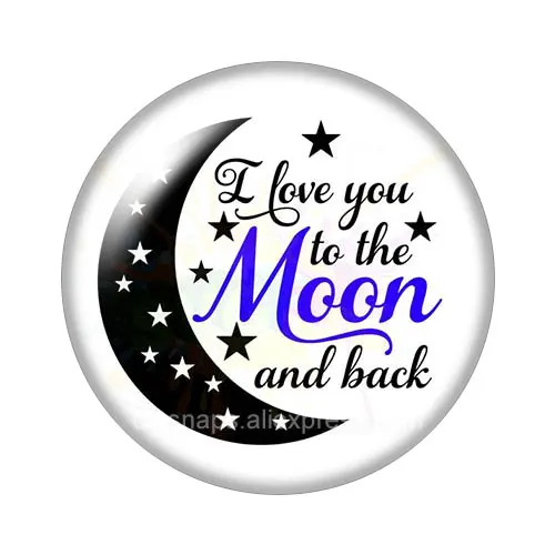 Новинка "I love you to the moon and back" 10 шт. 12 мм/18 мм/20 мм/25 мм круглые фото стеклянные кабошон демонстрационная плоская задняя часть для изготовления - Цвет: ZB1041-D