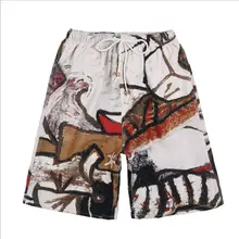 Пляжные спортивные повседневные шорты льняные мужские тонкие брюки мужские, быстросохнущие свободные спортивные штаны Горячая Распродажа