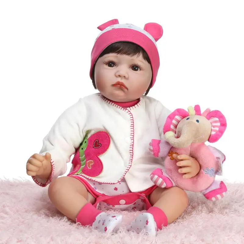 

Bebe Reborn Bonecas 22 Inch Soft Touch companion Reborn Baby Silicone Doll child gift Educational Play House Toys