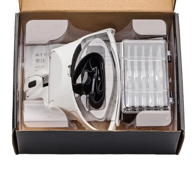 

1.0X 1.5X 2.0X 2.5X 3.5X 5 Adjustable Glasses Loupe Optical Lens Headband Magnifying Glass Eye Repair Magnifier