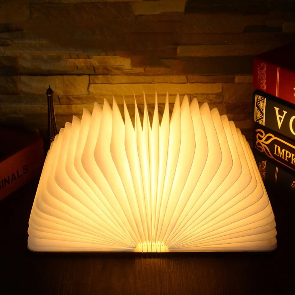 

LED Creative Book Light Night light Lamp DuPont Paper LED Night Light Portable Waterproof 360 Degree Foldable book light