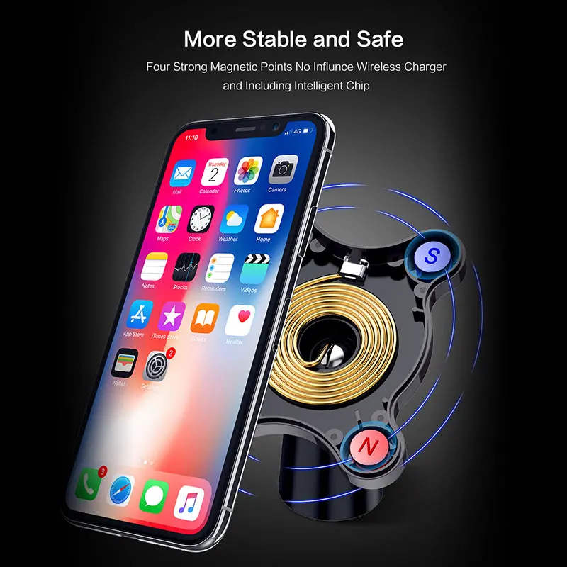 

Magnetic Wireless Charger Holder 360 Degree Rotation 7.5W Charging for Mobile Phone IJS998