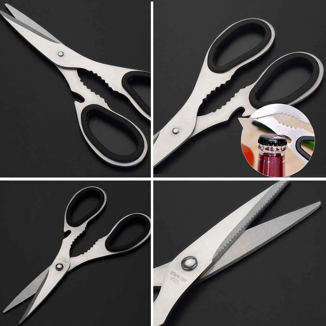 

New 1PC Stainless Steel Shears Home Kitchen Scissors for Chicken Poultry Fish Meat Vegetables Herbs BBQ Kitchen Tool