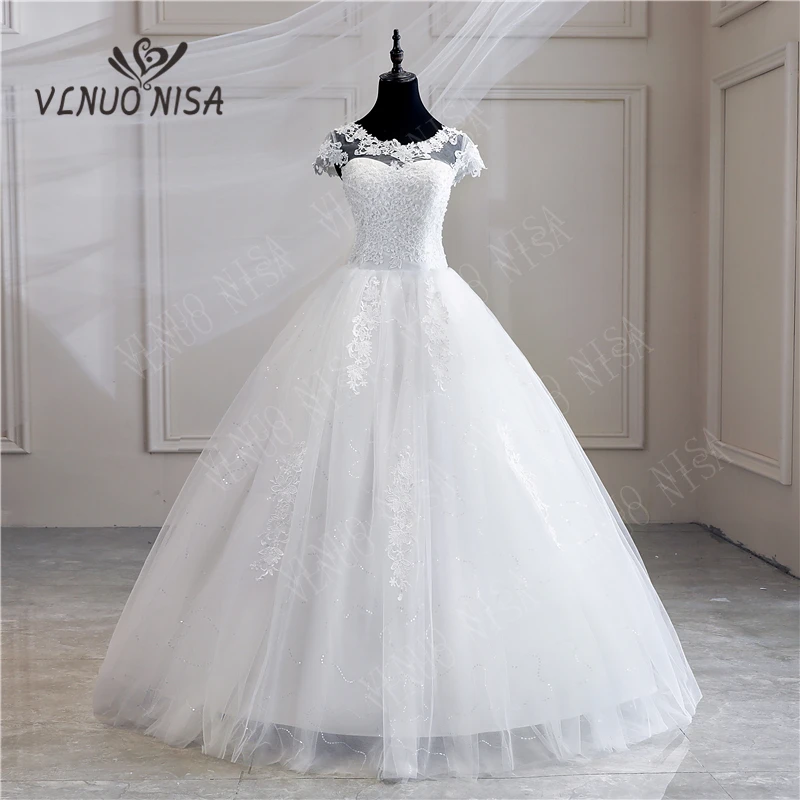 tea length wedding dress Robe De Mariee Grande Taille New Wedding Dress Lace appliques pearls Sweetheart Ball Gown Princess Plus Size Vintage Brides 25 affordable wedding dresses