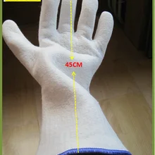 45 см высокотемпературные перчатки Арамидные огнезащитные Изоляционные Защитные перчатки удлиненные противопожарные перчатки