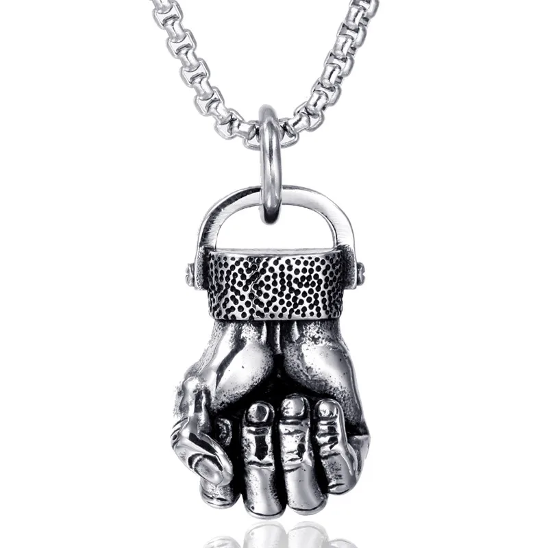 

Retro Boxing Necklace Men's Stainless Steel High Quality Boxing Gloves Pendant Necklace Male Jewelry