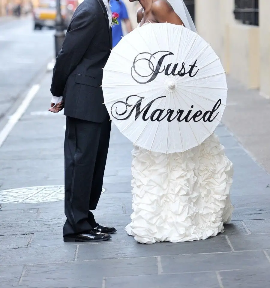 Just married umbrella Clearance