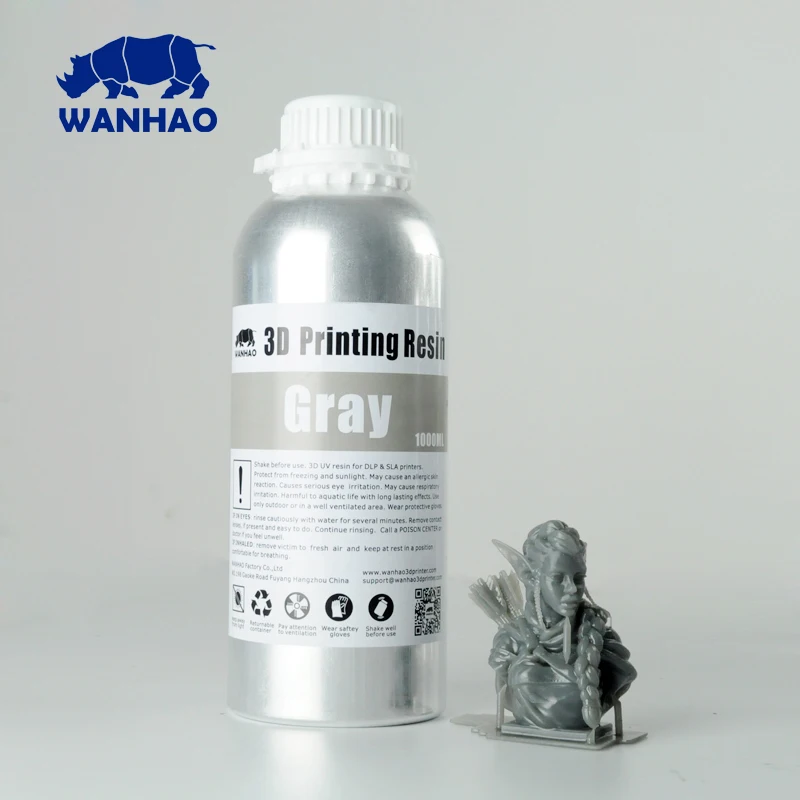 Wanhao 405NM УФ Смола Фотополимерная D7 DLP SLA 3d принтер смола серый прозрачный белый