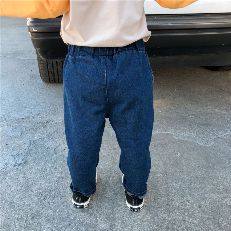 Calças de Brim a Primavera Pequenas e Médias Jeans de Patch Meninos Outono Novas Meninas Moda Fresco Calça eo 2020 7 outono 2019 novas pequenas e médias meninas