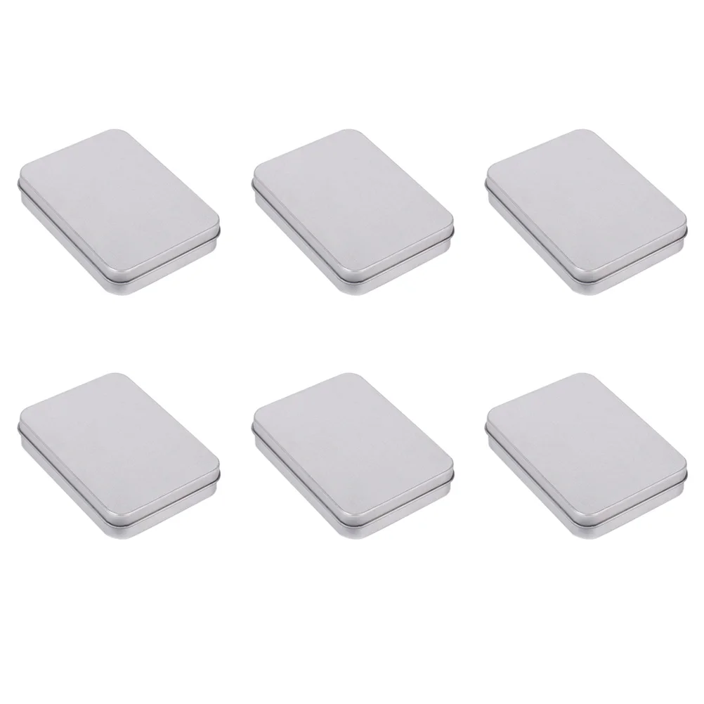 

12 pcs Tinplate Boxes Empty Packaging Clamshell Cover Mini Portable Containers Storage Box for Crafts Gift Candy