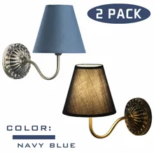 2PCS American Vintage Style Wall Lamp Bedside Lamps Lights Stair Lighting for Bedroom Home Decor 110V/220V E14 Holder Light
