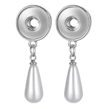 Имбирные оснастки сплава металла оснастки кнопка капли воды стиль серьги подходят для 12 мм кнопка оснастки подвески серьги ювелирные изделия NN-748