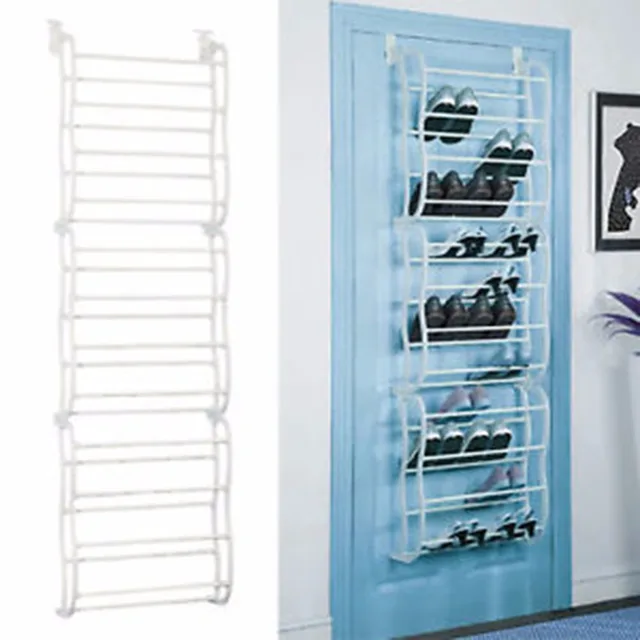 4 Layers 12 Pairs Of Shoe Rack Pp Plastic Spray Iron Over The Door 4 Layers 12 Pairs Of Shoe Rack Pp Plastic Spray Iron Over The Door Hanging Shoes