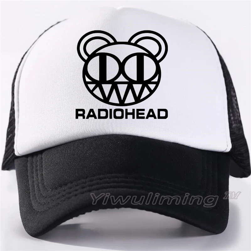 

New Summer Trucker Caps radiohead Cool Summer Black Adult Cool Baseball Mesh Net Trucker Caps Hat for Men Adjustable