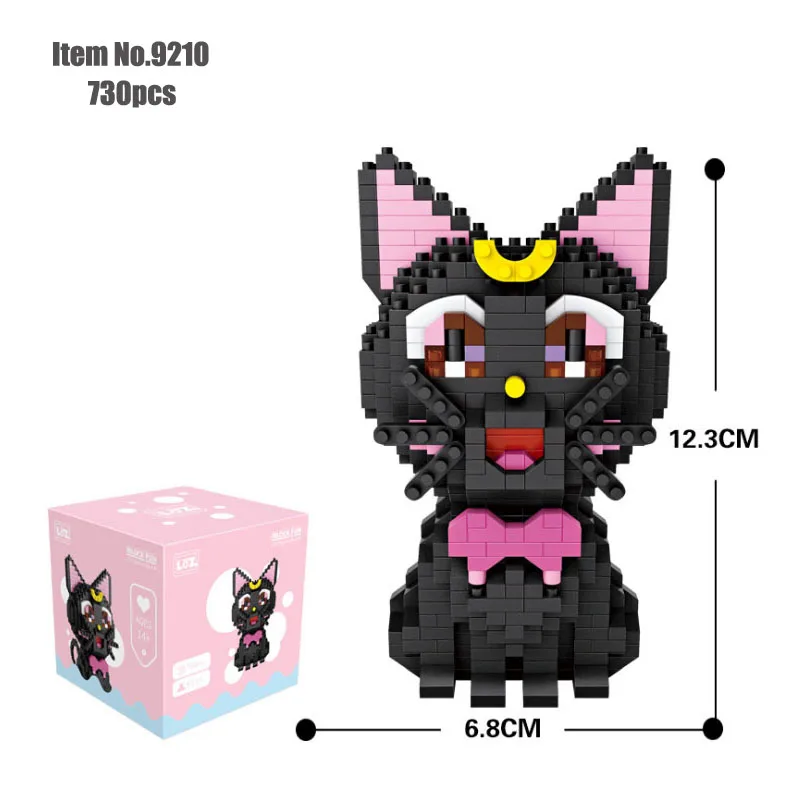 Diamond Blocks monkey duck cat flamingo model Cartoon Anime Animal Figures Buidling blcoks Educational Toys for Children 