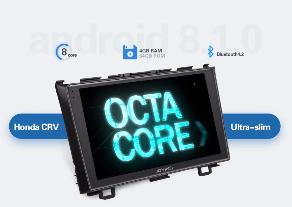 Flash Deal JOYING 9" IPS Screen Android 8.1 Car Radio Stereo Player HU GPS Navi For Honda CRV 2007-2011 WiFi+BT+SWC+RDS+4GB+64GB Octa Core 5