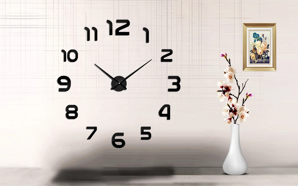 Reloj-pared большие настенные часы современный дизайн Зеркальная ...