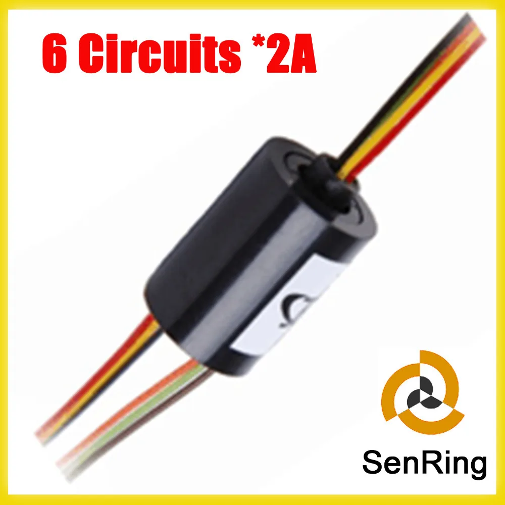 SENRING Factory Outlets Through Hole Conductive Rotary Slip Rings  Electrical Brush Ring Rotating Electrical Connector Slip Ring 6 Wires 5A  240VAC VDC 250RPM (ID 8mm OD 35mm 6wire 5A) - Amazon.com