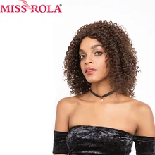 Miss Rola Hair Pre-Colored Wigs #2/4Color Brazilian Kinky Curly Short Hair Wigs for Black Women Non-remy Free Shipping