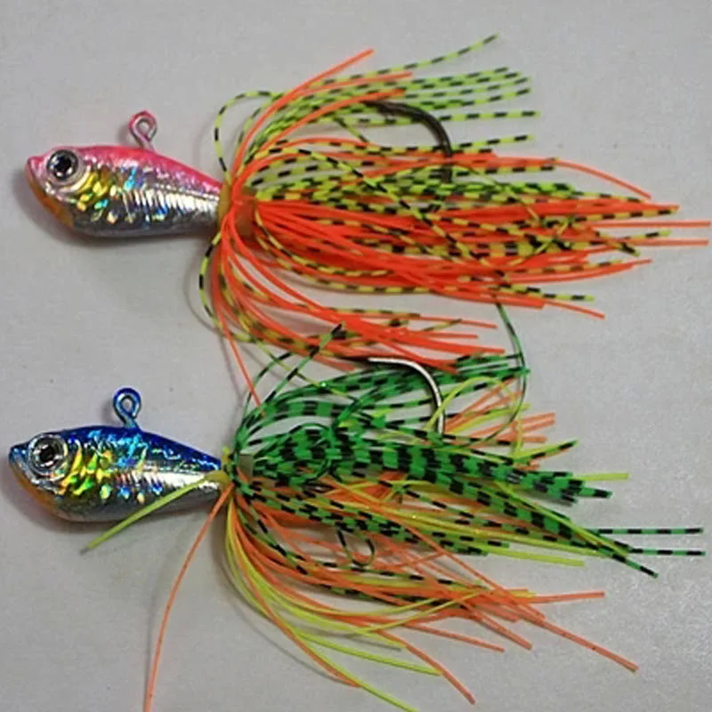 Jig Fish Jigbait Lure Spinner Bait Fishing Lure 50g 12cm Windless