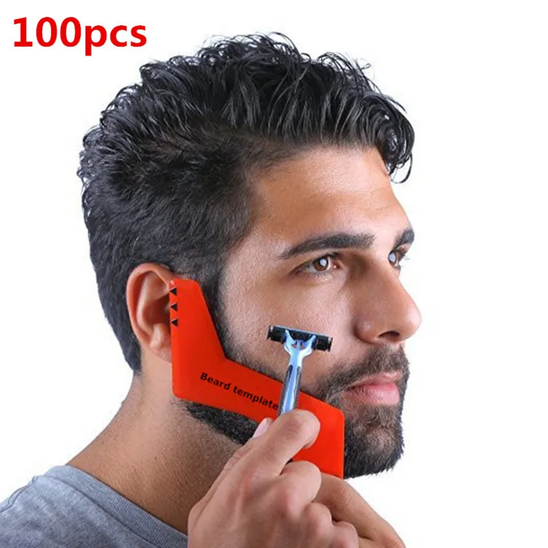 

100pcs Beard Styling Template Beard Bro Hair Trimmers Hair Care Styling Man Beard Trim Template hair cut molding template