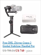 Zhiyun Crane plus 3-осевая карманная DSLR Стабилизатор портативный монопод с шарнирным замком Максимальная полезная нагрузка 2,5 кг Для беззеркальных цифровых зеркальных камер