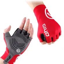 Модные велосипедные перчатки с полупальцами для мужчин и женщин, велосипедные перчатки с волнистым дизайном, дышащие мягкие эластичные перчатки для шоссейного велосипеда, красные, черные