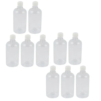 

10Pcs 500ml Clear Plastic Lab Seal Reagent Bottle Chemical Graduation Sample Bottle