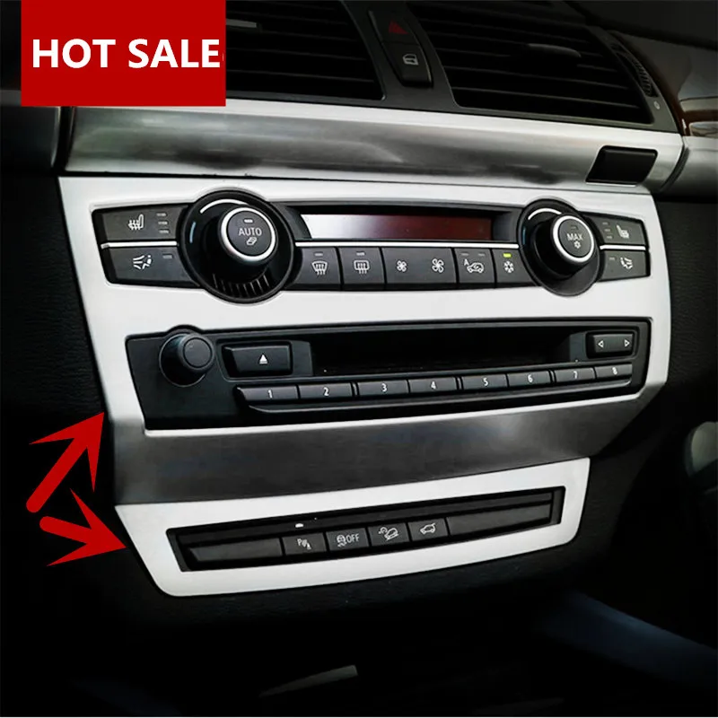 For BMW X5 E70 2009 2013 Inner Middle Console Panel Cover Trim 2pcs