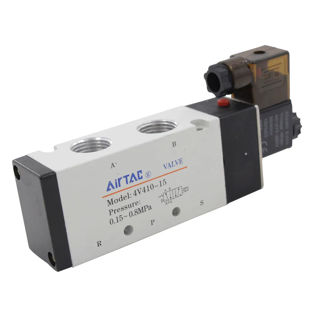 Buy Pneumatic Solenoid Air Valve 4V410 15 Port 1/2